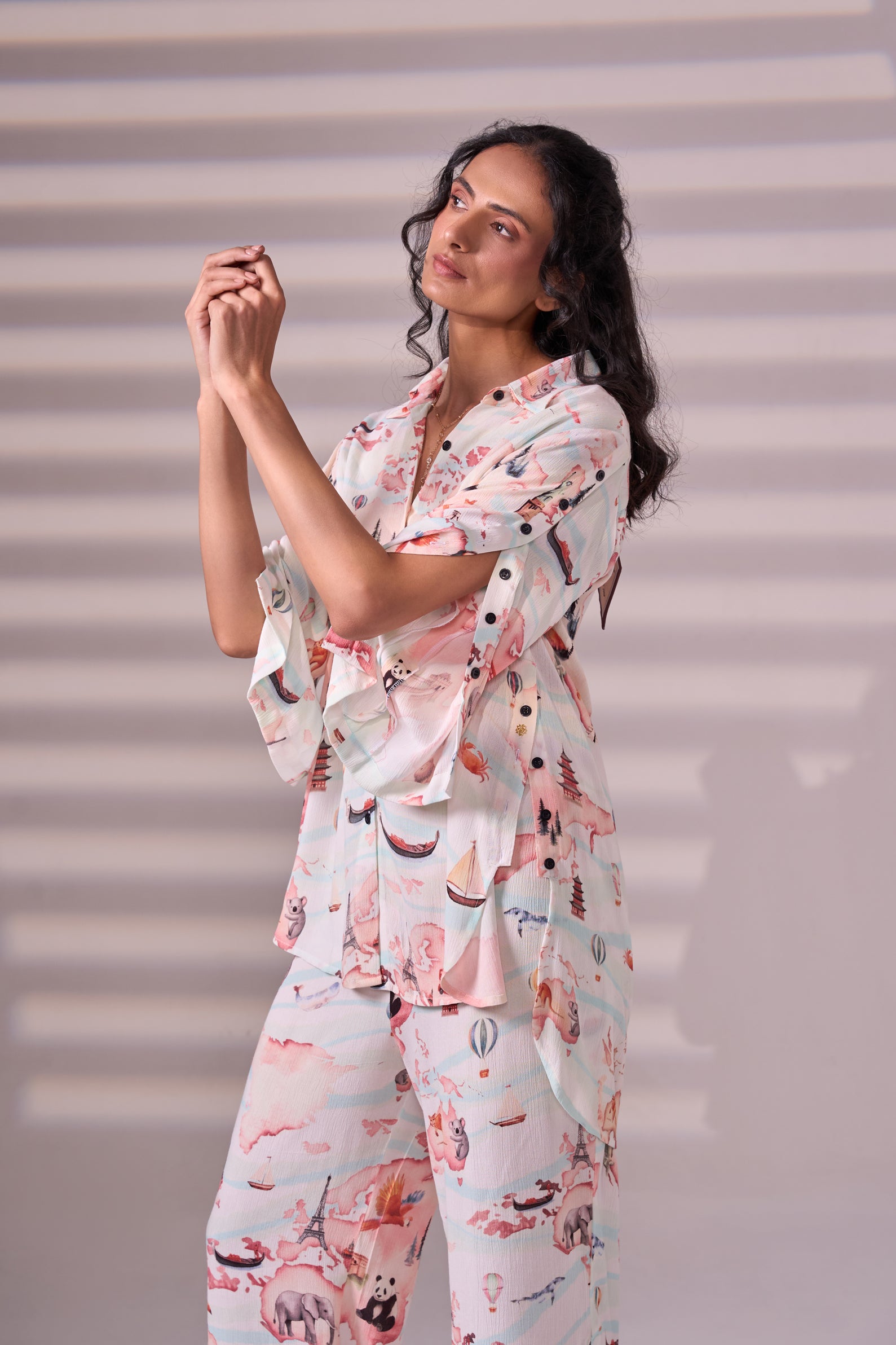 WORLD CREPE co-ord set
