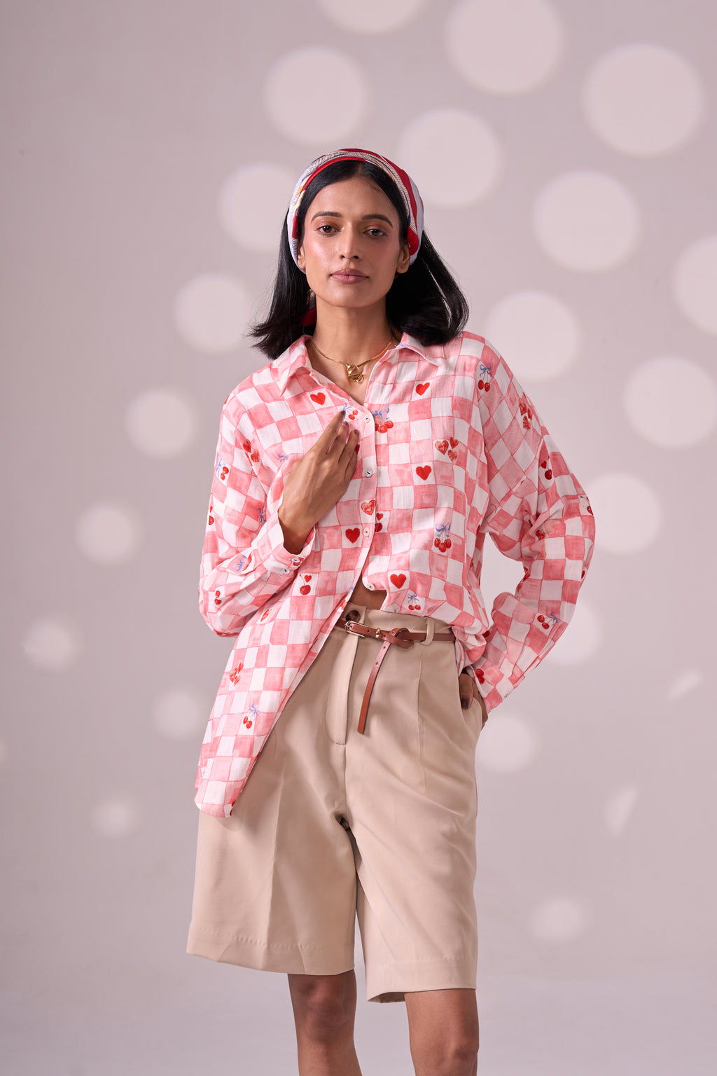 SKIN pink cotton shirt