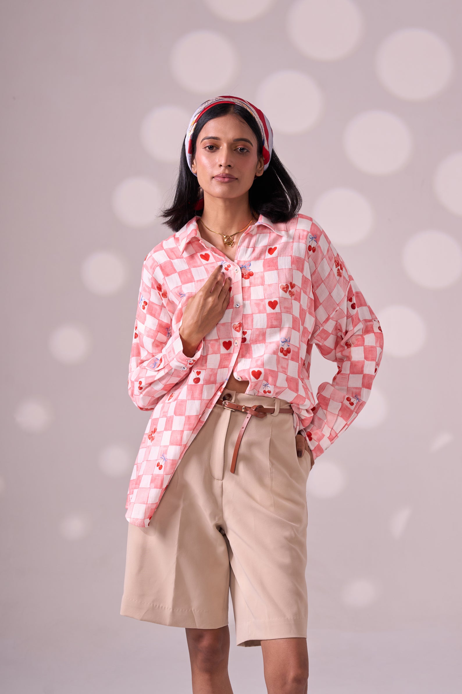 SKIN pink cotton shirt