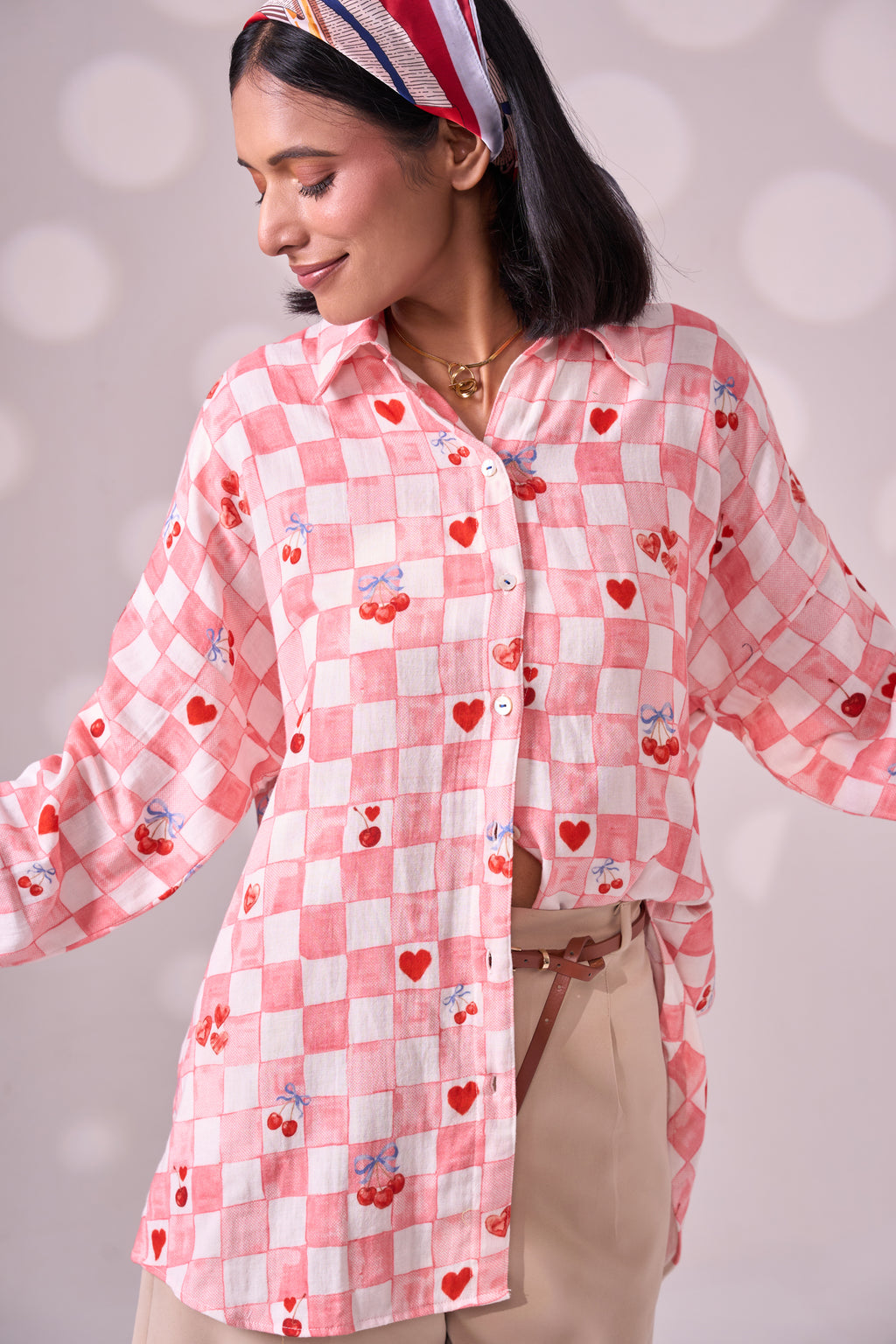 SKIN pink cotton shirt