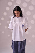 BLANKET STITCH cotton shirt