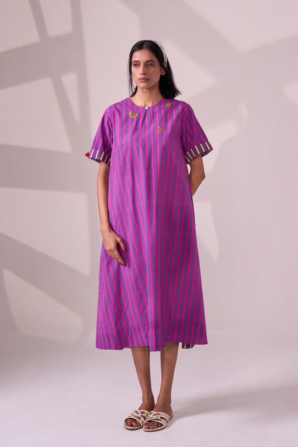 ALINE  stripe cotton dress