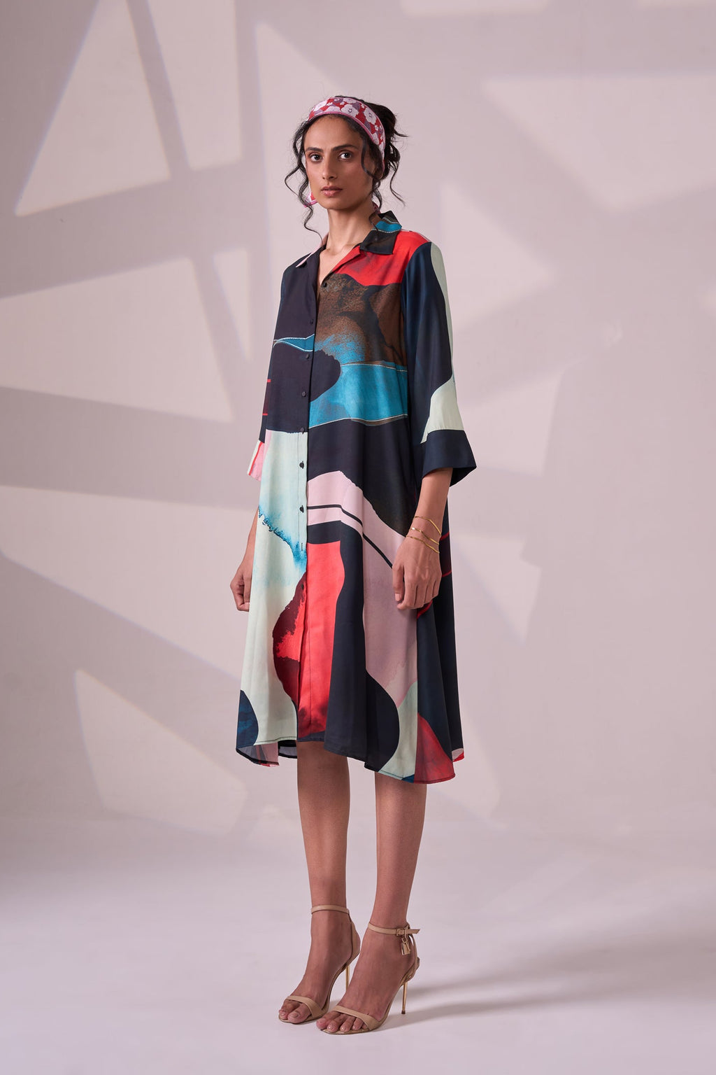 ABSTRACT A-LINE DRESS