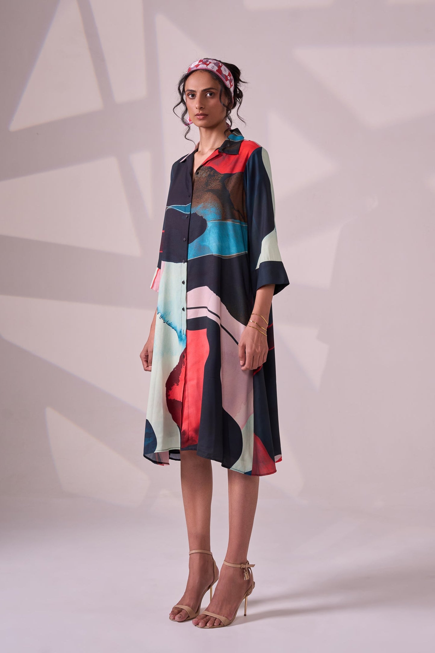 ABSTRACT A-LINE DRESS