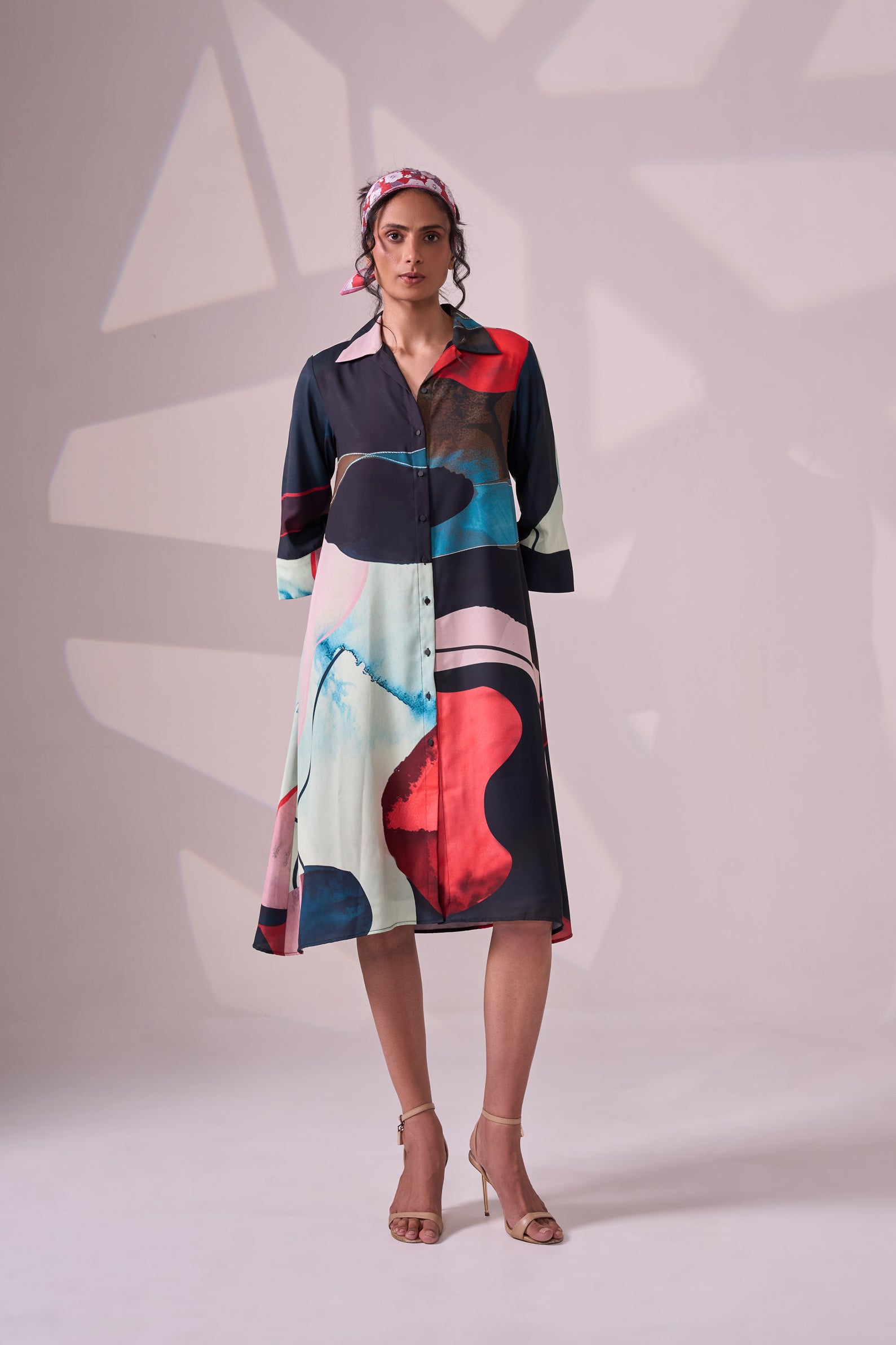 ABSTRACT A-LINE DRESS