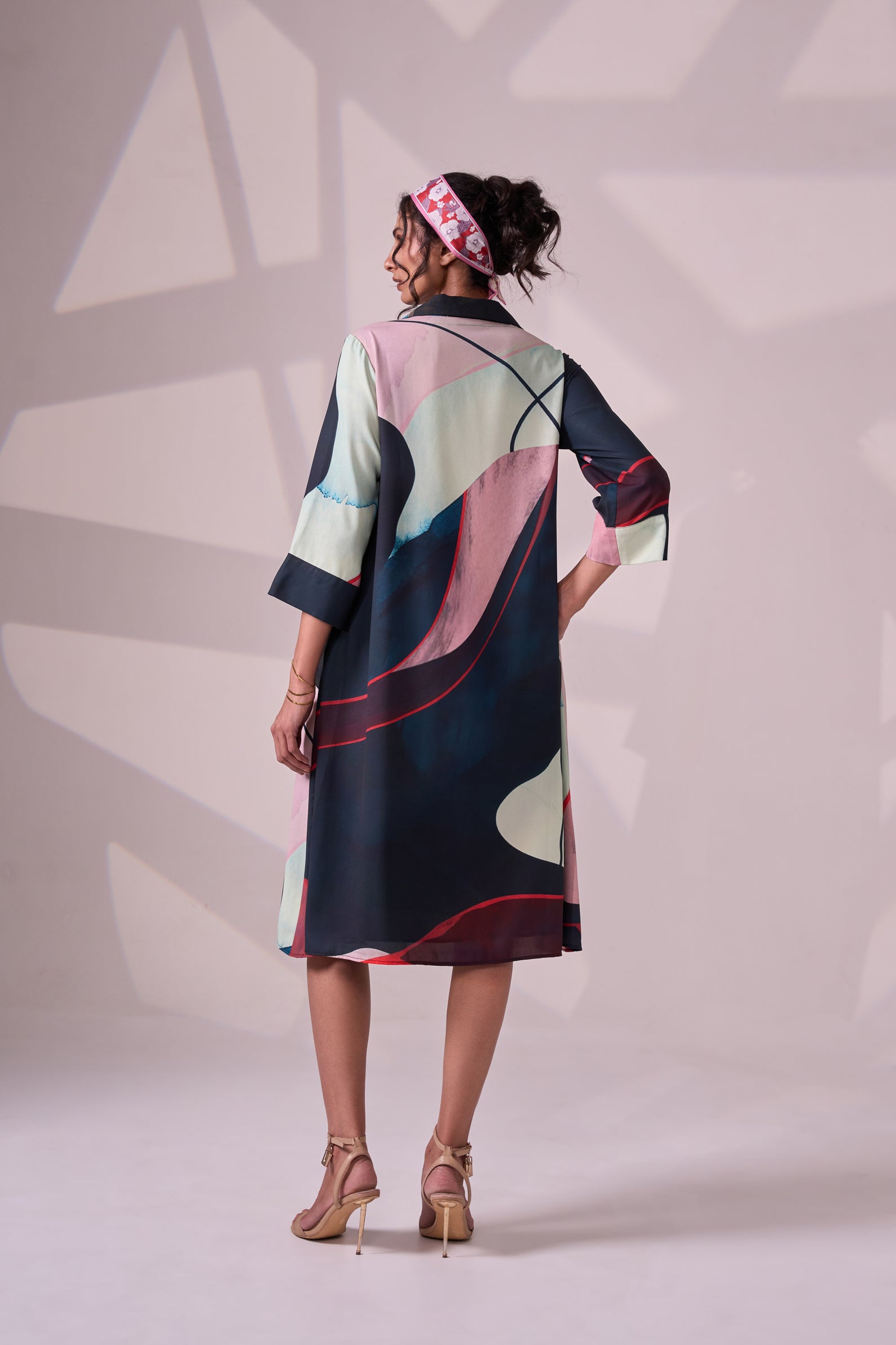 ABSTRACT A-LINE DRESS