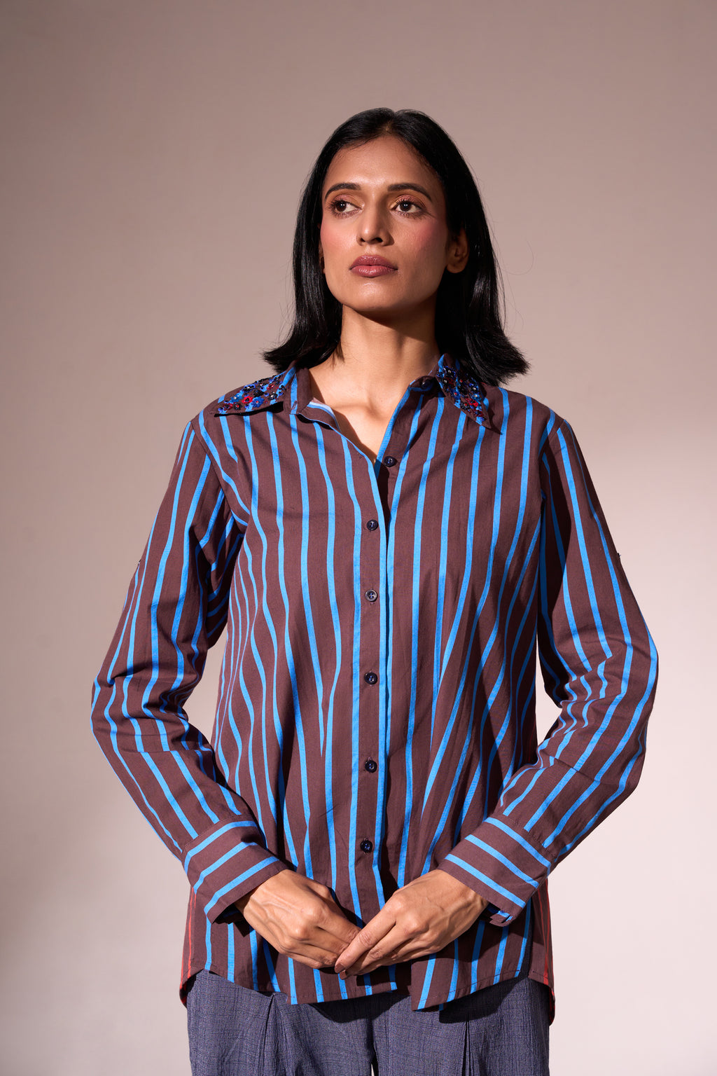 COFFEE CHINTZ Cotton Shirt