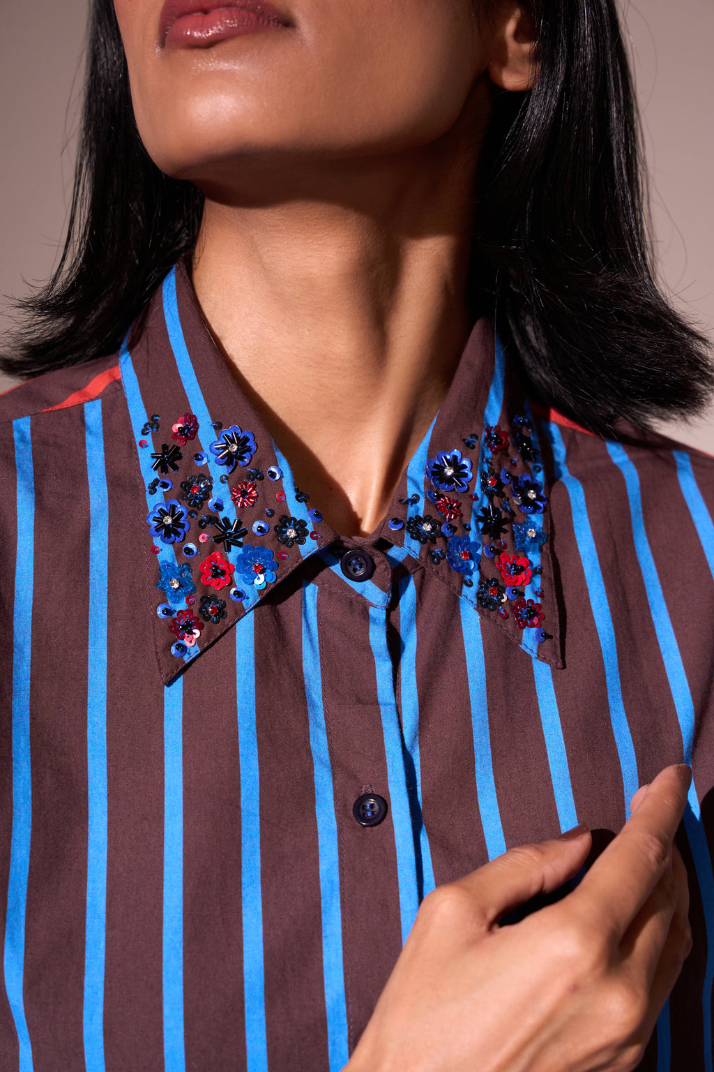COFFEE CHINTZ Cotton Shirt