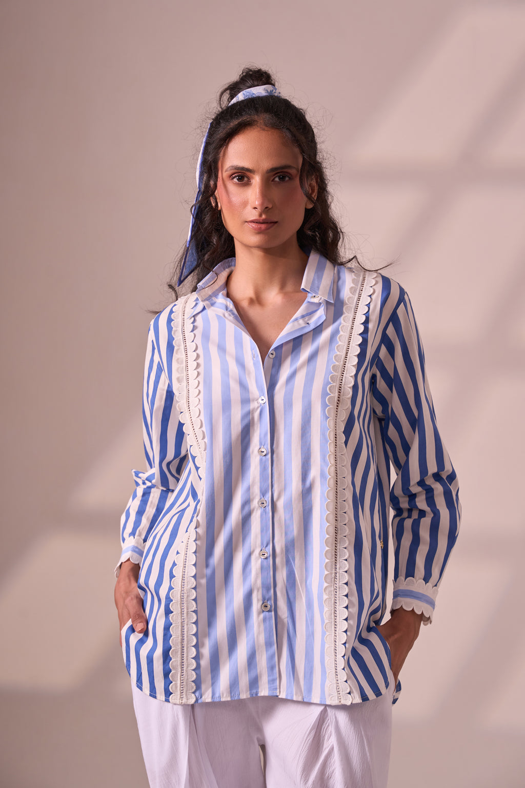 BLUE cotton shirt
