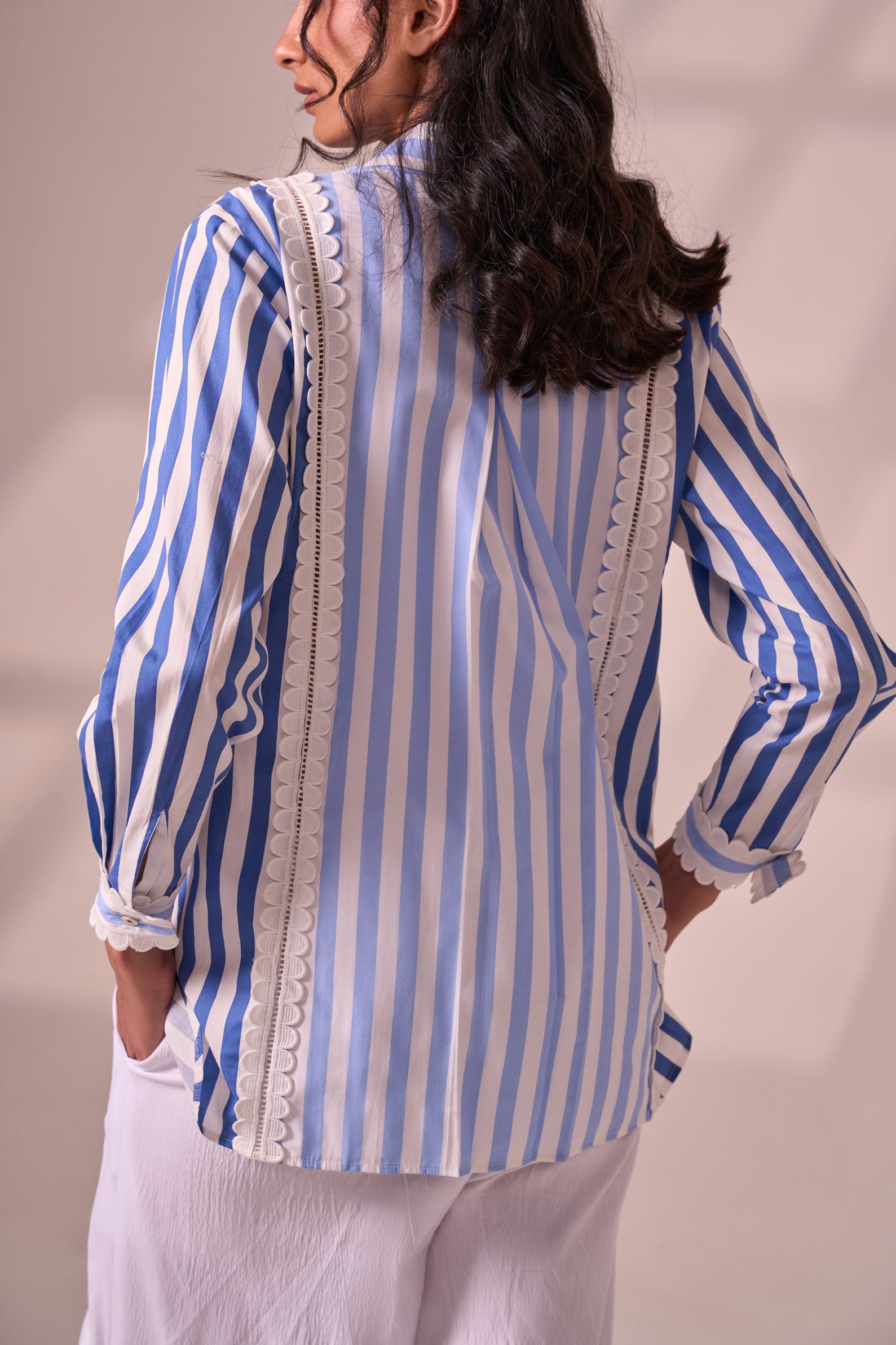BLUE cotton shirt