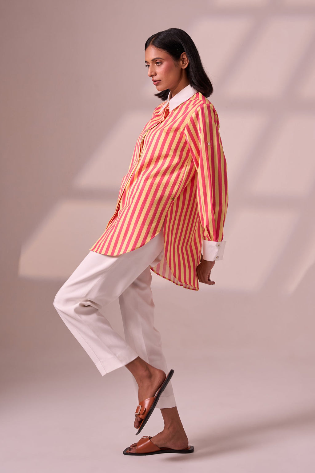 Yellowpink cotton shirt