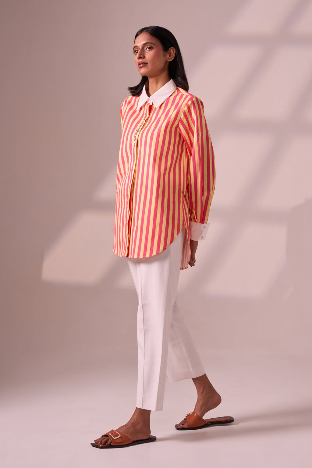 Yellowpink cotton shirt