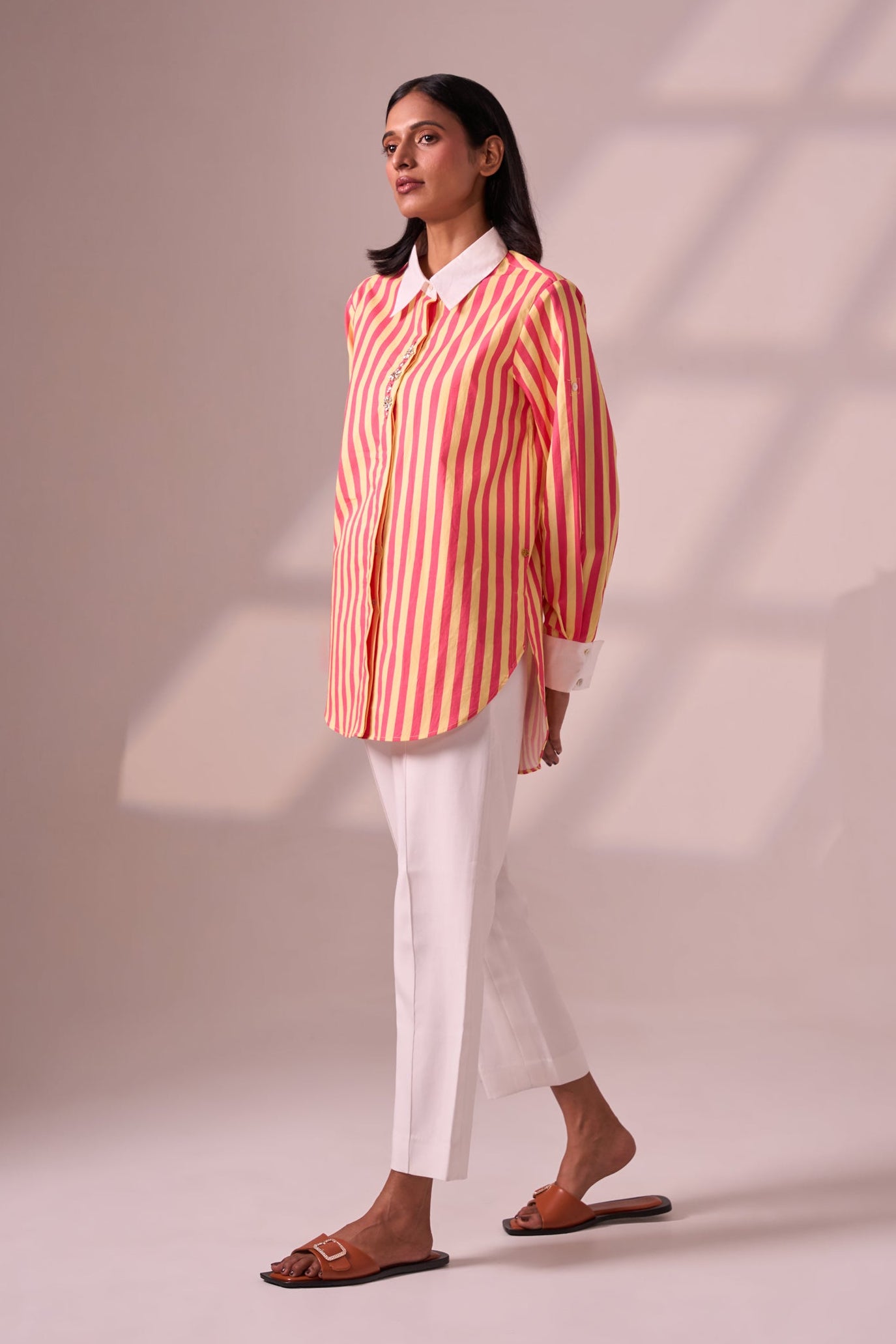 Yellowpink cotton shirt