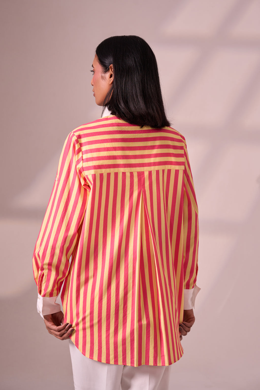 Yellowpink cotton shirt