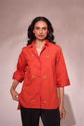 RUST SUNFLOWER cotton shirt