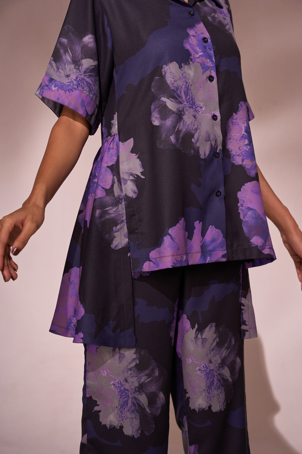 PURPLE FLORA CO-ORD SET