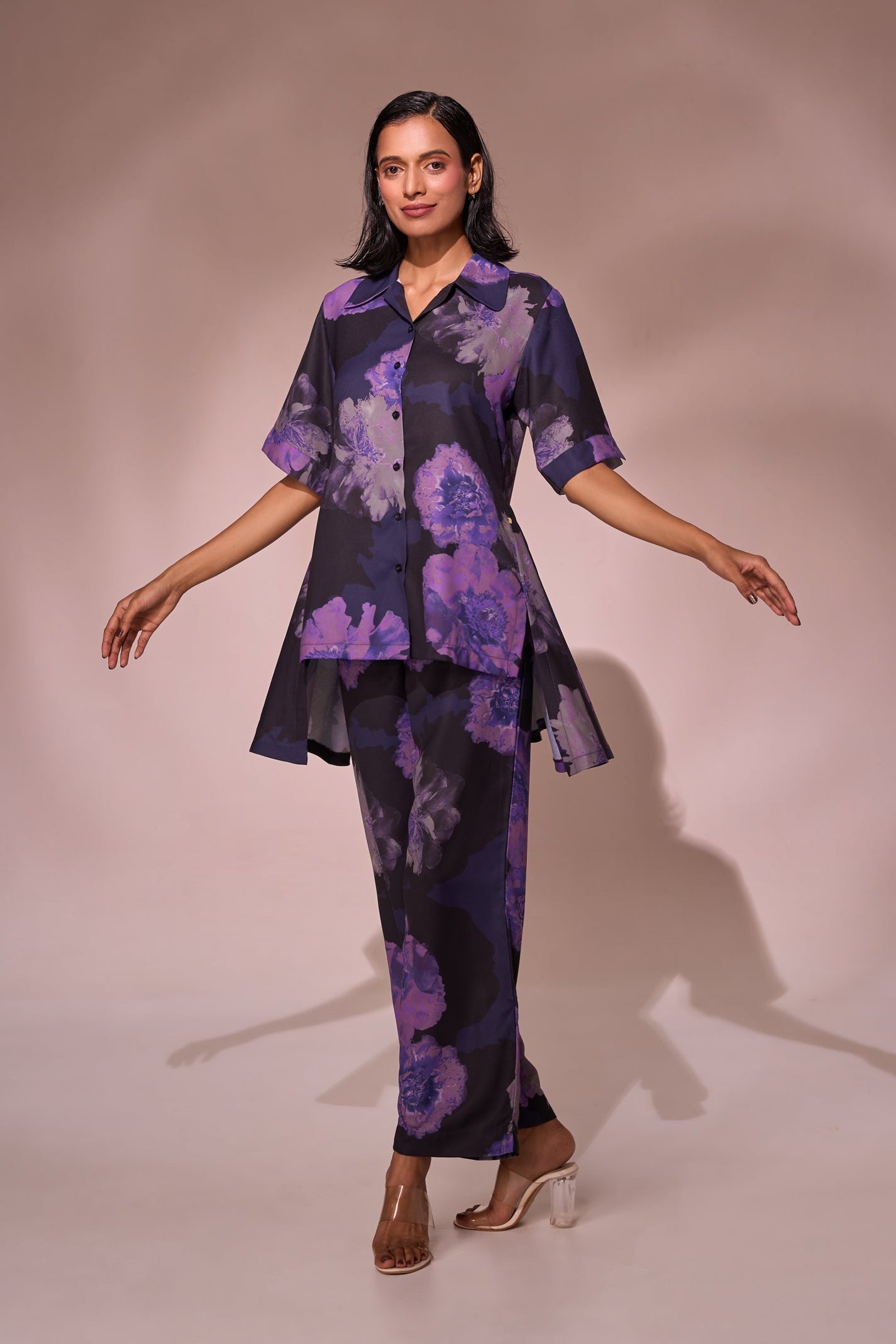 PURPLE FLORA CO-ORD SET