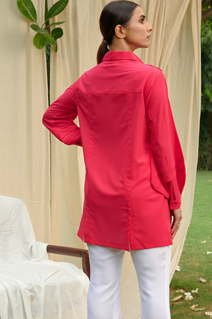 Magnolia embroidered formal shirt - Hausofhandmade