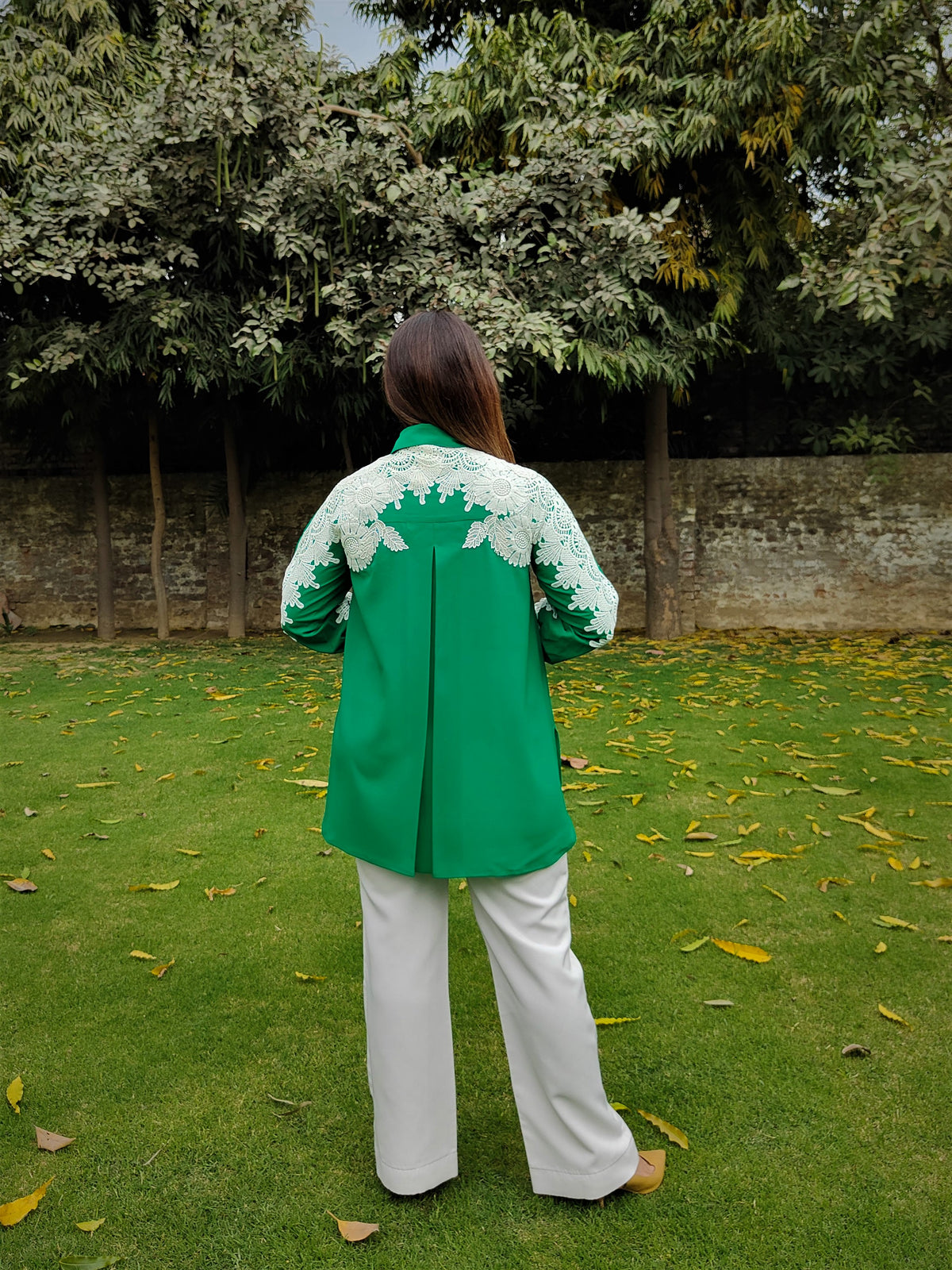 Garden of Eden formal shirt — back view | Haus of Handmade