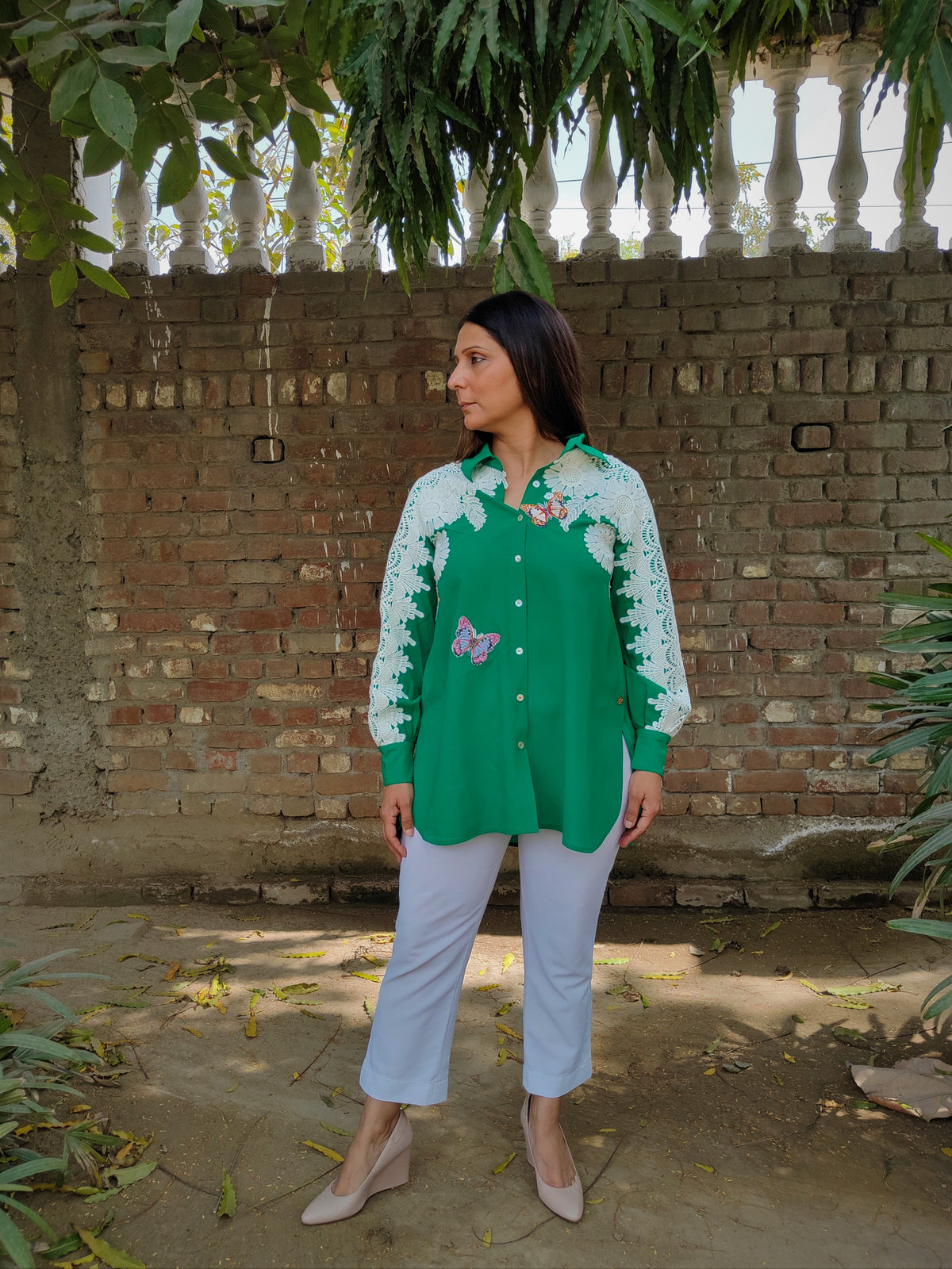 Garden of Eden formal shirt — front view | Haus of Handmade