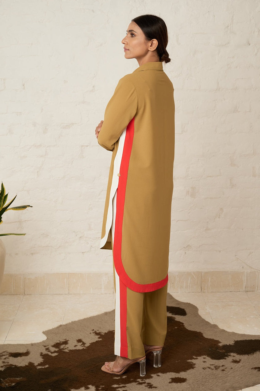Contrast color block co-ord set - Hausofhandmade