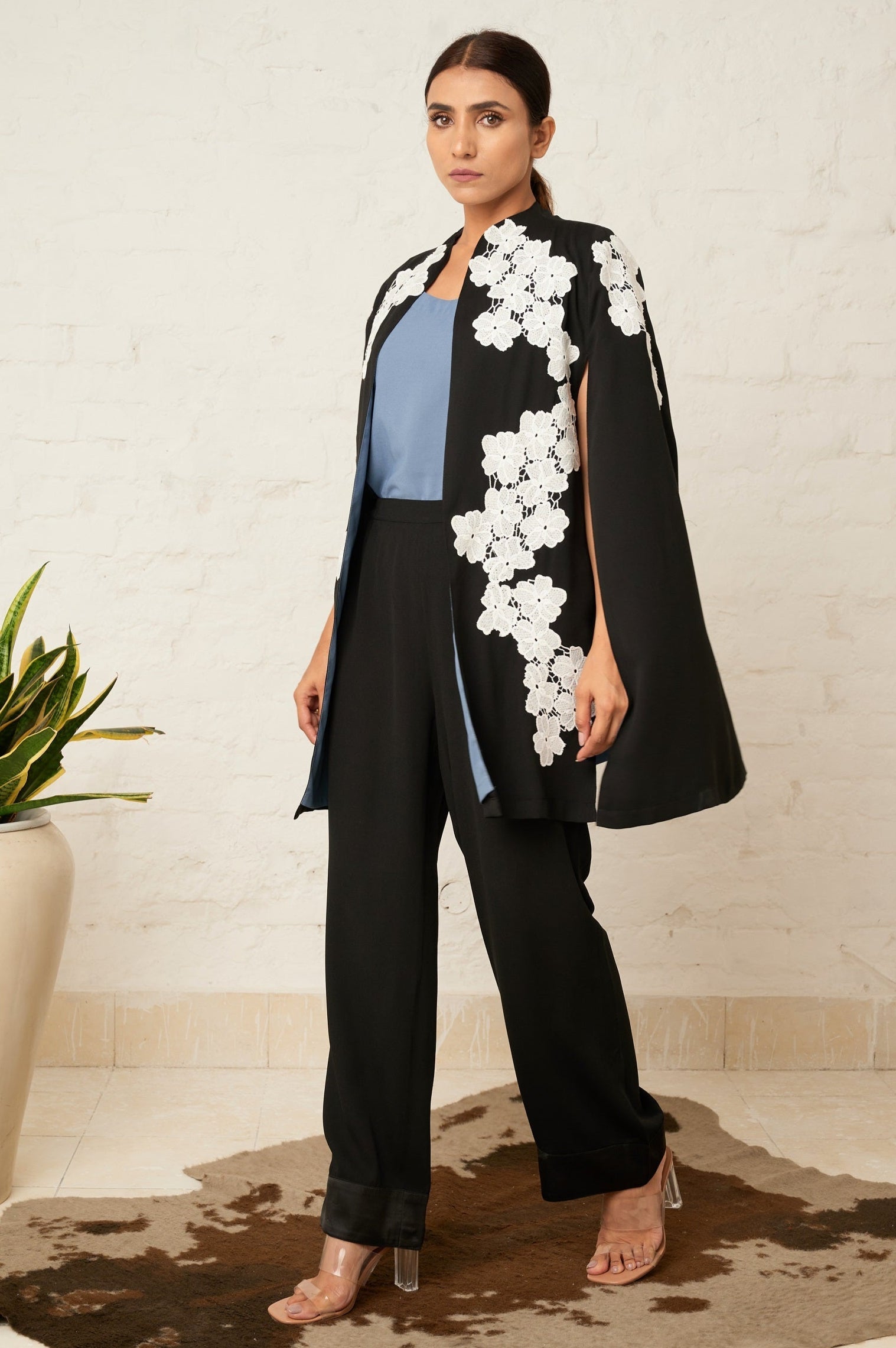 Cape formal black co-ord set