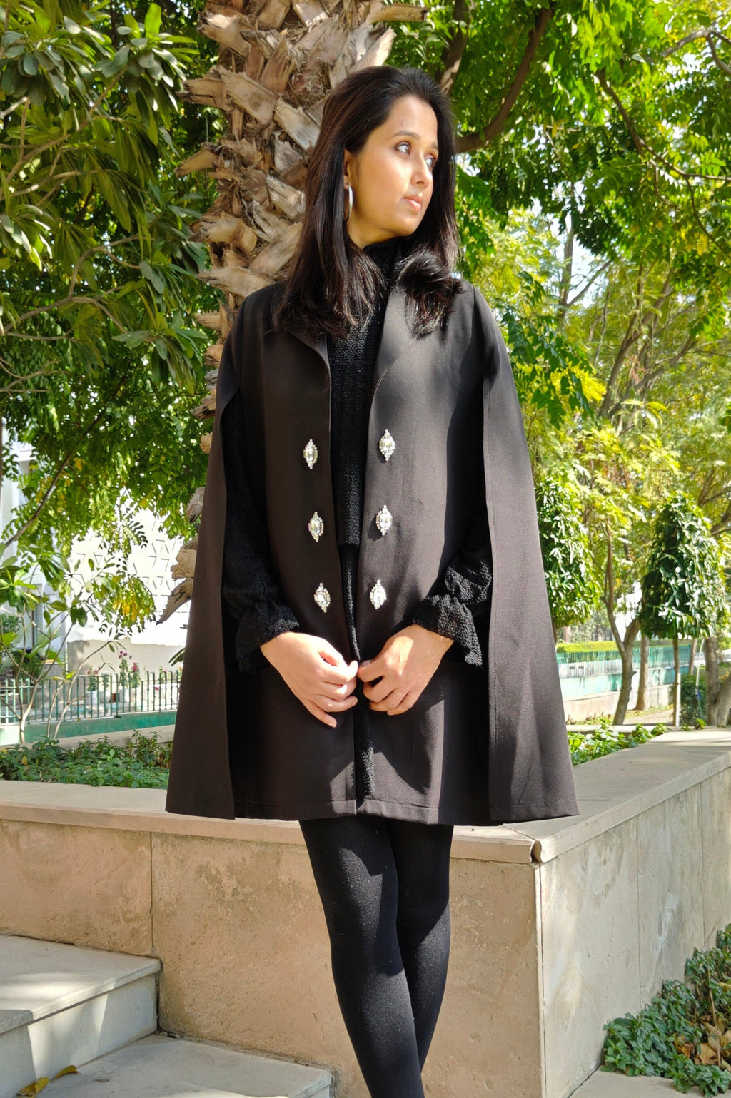 Gaze formal cape — side view | Haus of Handmade