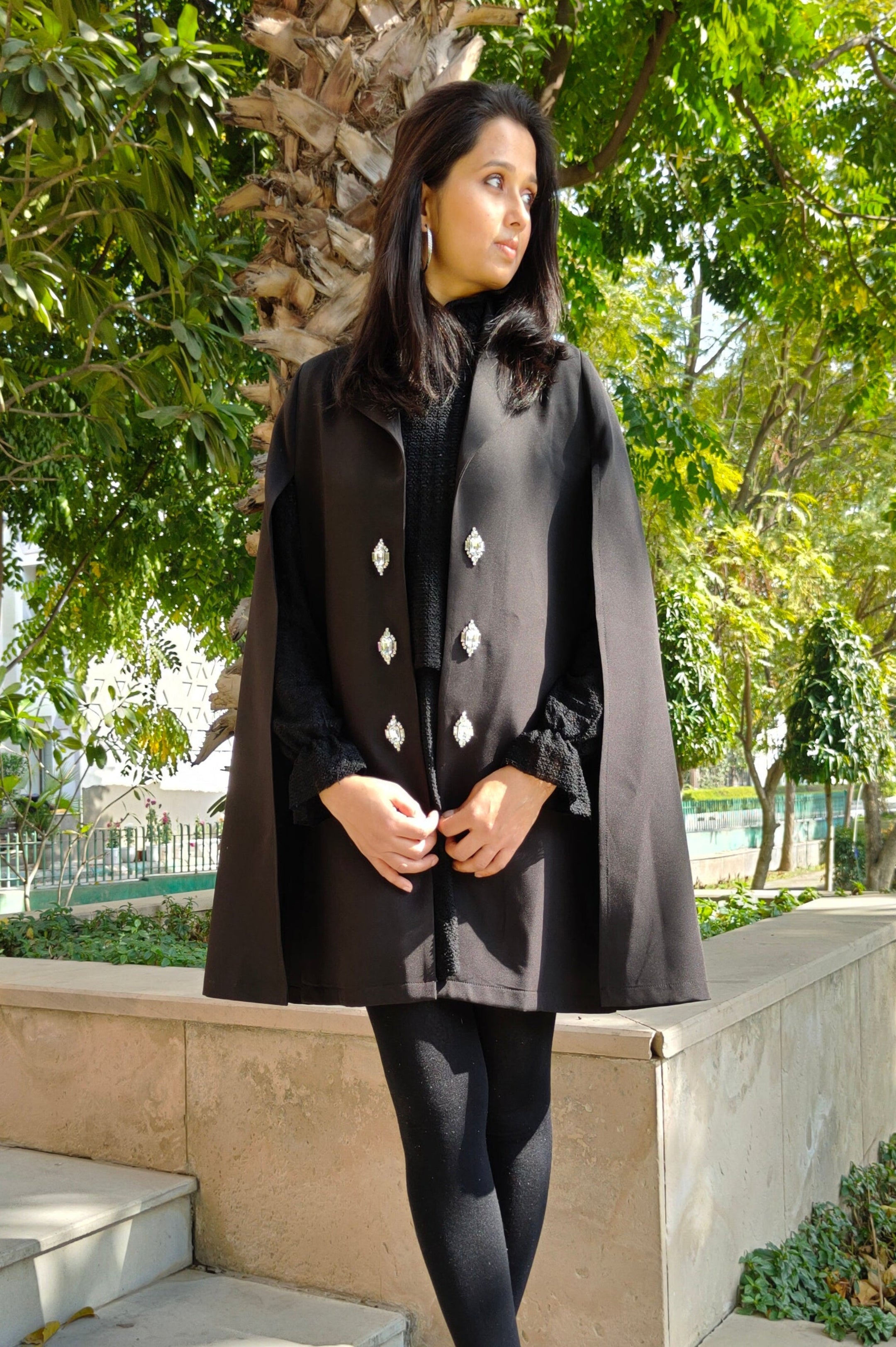 Gaze formal cape — side view | Haus of Handmade